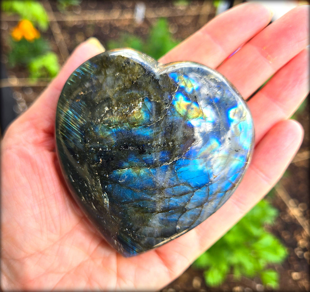 Labradorite Heart