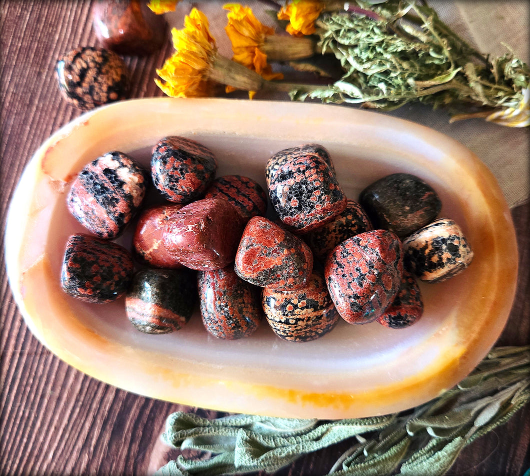 Red Snowflake Jasper Tumbles