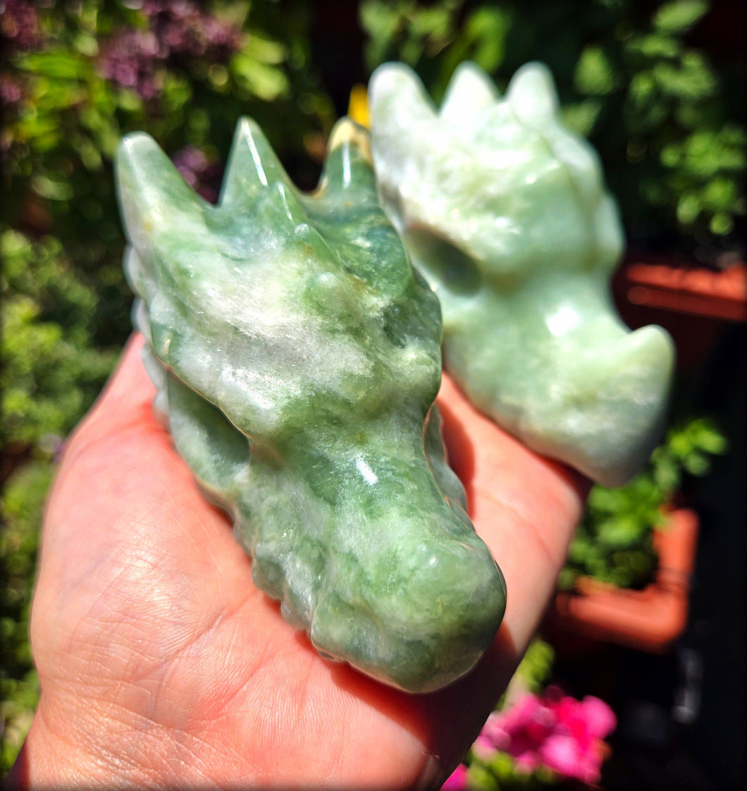 Green Aventurine Dragon Head