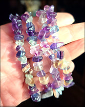 Load image into Gallery viewer, Rainbow Fluorite Chip Bracelet
