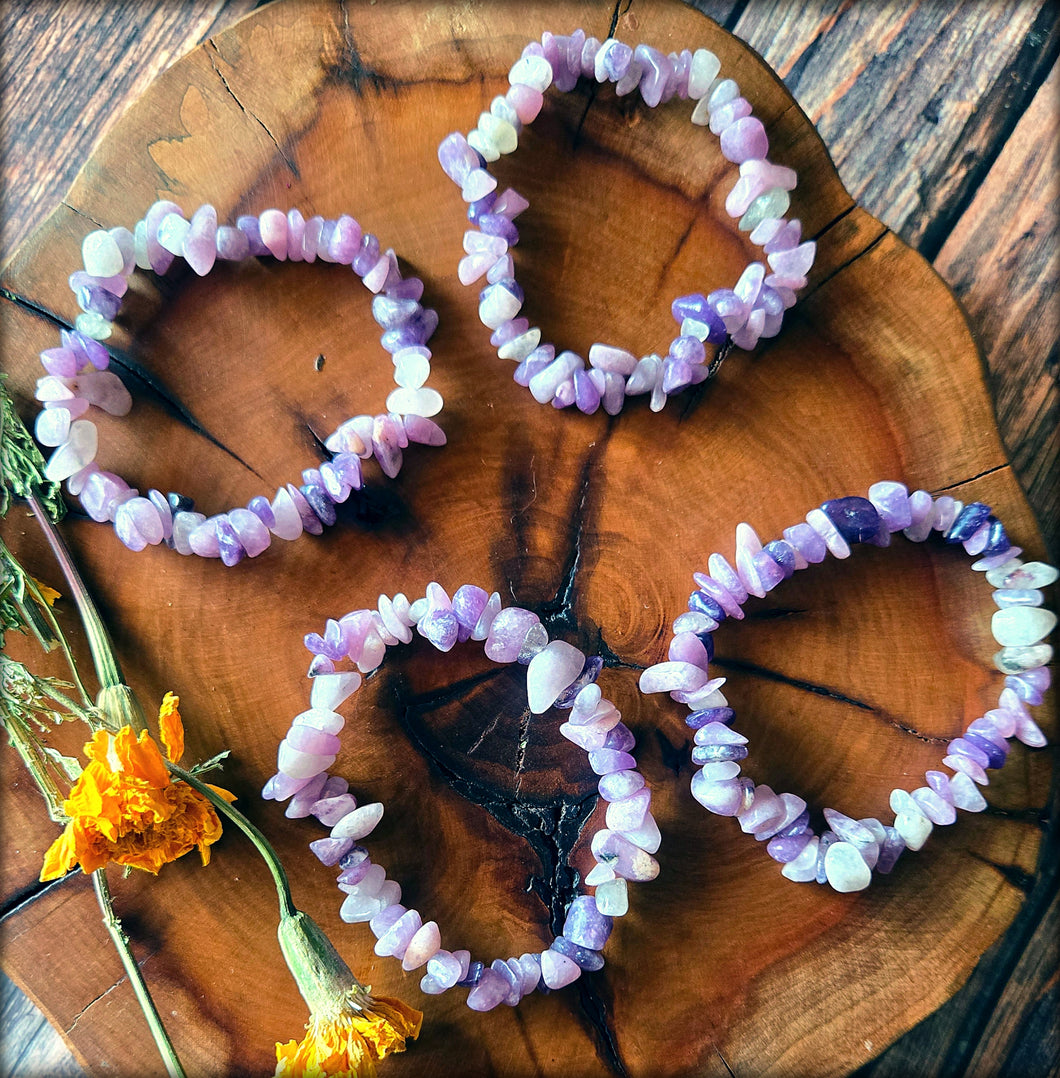 Lepidolite Chip Bracelet