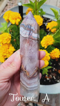 Load and play video in Gallery viewer, Crazy Lace Agate &amp; Amethyst Tower
