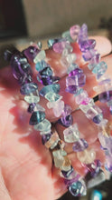 Load and play video in Gallery viewer, Rainbow Fluorite Chip Bracelet
