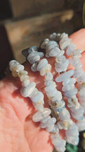 Load and play video in Gallery viewer, Blue Lace Agate Chip Bracelet
